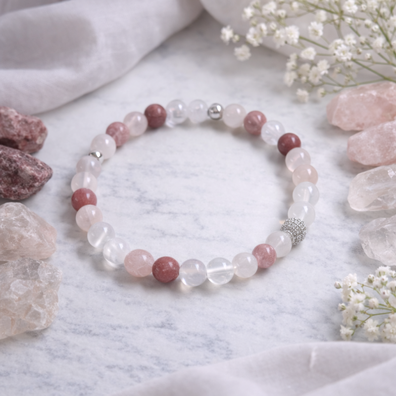 Rosenquarz Armband | Herzheilung & Selbstliebe | ZodiStone