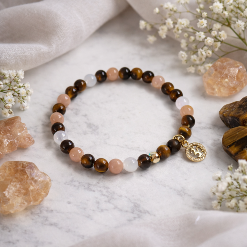 Fokus Armband mit Tigerauge & Sonnenstein | ZODISTONE