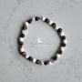 Zodistone Yin-Yang Balance Armband 2 (Howlith & Tigerauge)